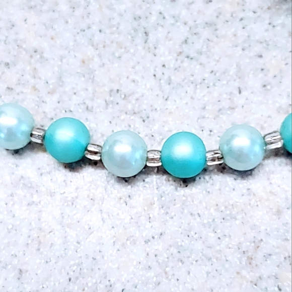 VINTAGE MID CENTURY MODERN HAND BEADED GRADUATED NECKLACE - Picture 6 of 7